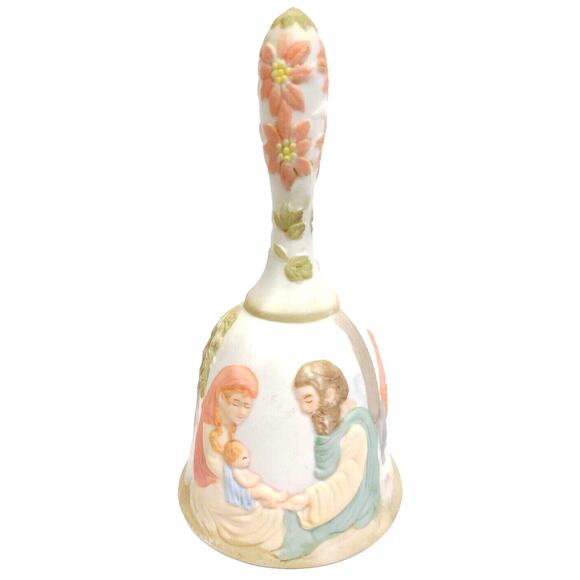 Vintage 1982 Lefton Nativity Bell Christopher Collection Come All Ye Faithful - Picture 3 of 6
